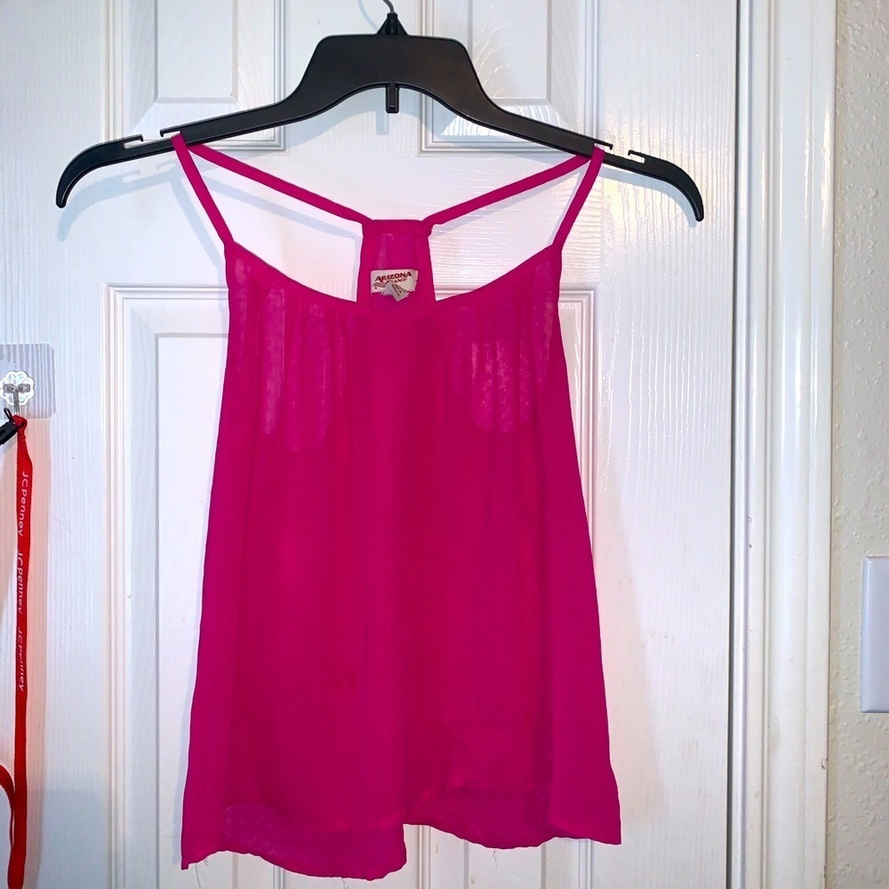 Arizona pink sheer tank top